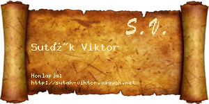 Suták Viktor névjegykártya